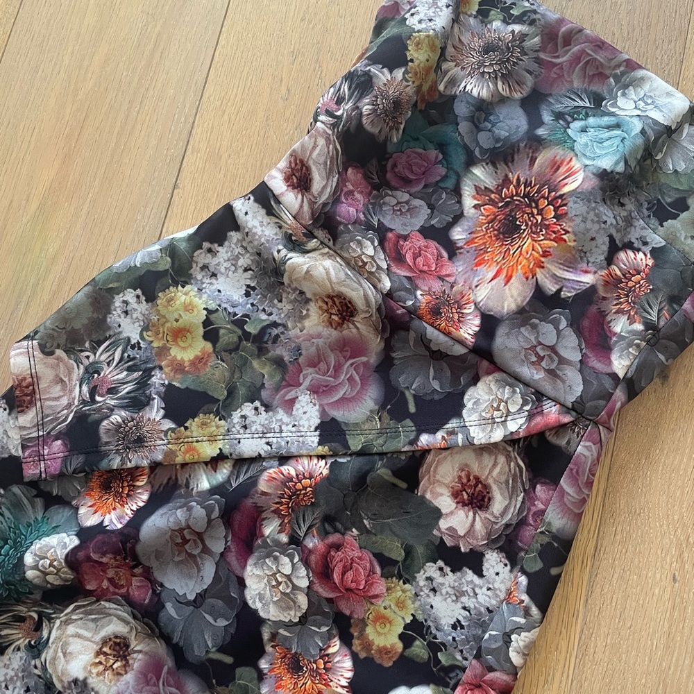 ASOS Floral Corset strapless dress